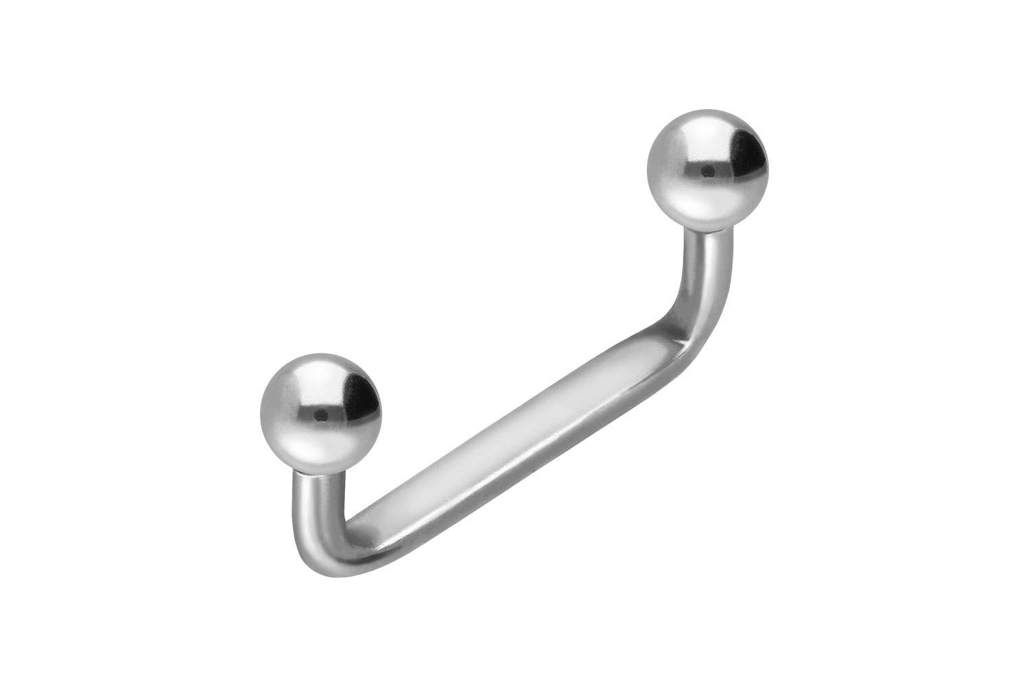 Titan Surface Barbell Piercing FLACH (90 Grad) mit Kugeln
